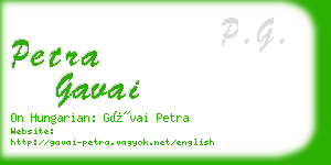 petra gavai business card